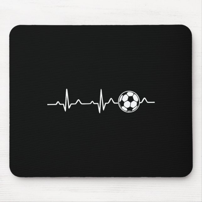 Soccer Heartbeat Football Tee Men,women Lover Foot Mouse Pad (Front)
