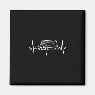 Soccer Heartbeat Footbyll Lovers Byll, Net Frequen Magnet