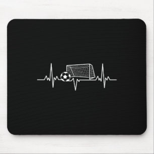 Soccer Heartbeat Footbyll Lovers Byll, Net Frequen Mouse Pad