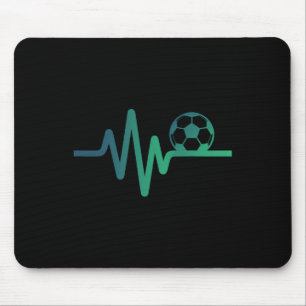 Soccer Heartbeat Line Footbyll Love Gift Mouse Pad