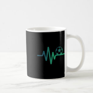 Soccer Heartbeat Line Footll Love Gift  Coffee Mug
