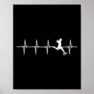 Soccer Heartbeat - Soccer Player Poster