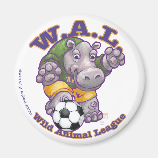 Soccer Hippo Magnets (Front)