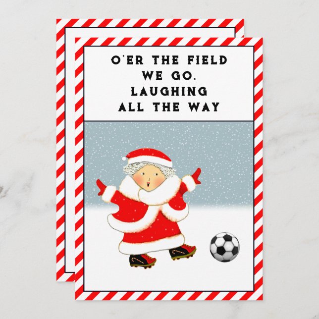Soccer Holiday Christmas Cards (Front/Back)