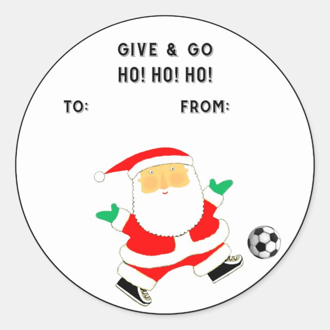 Soccer Holiday Gift Tags (Front)