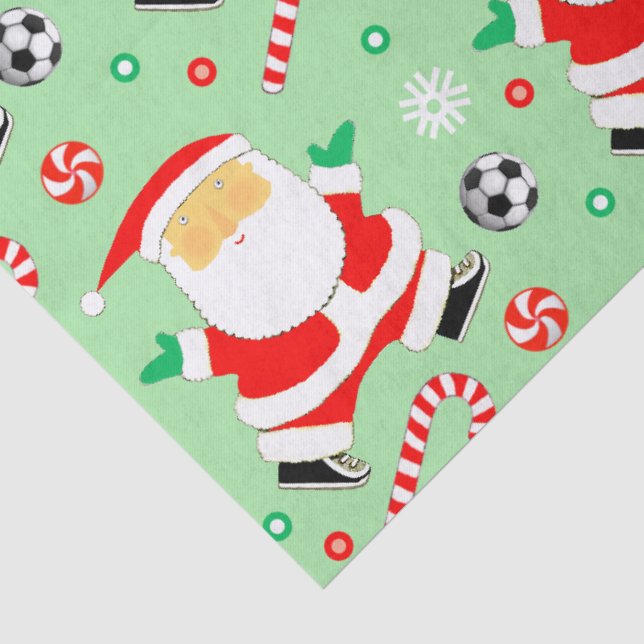 Soccer Holiday Gift Tissue Paper (Detail)