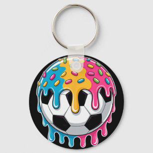 Soccer Ice Cream Boys Soccer Drip With Sprinkles S Key Ring