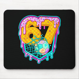 Soccer Ice Cream Drip 67 Sports Six Seven Meme You Mouse Pad