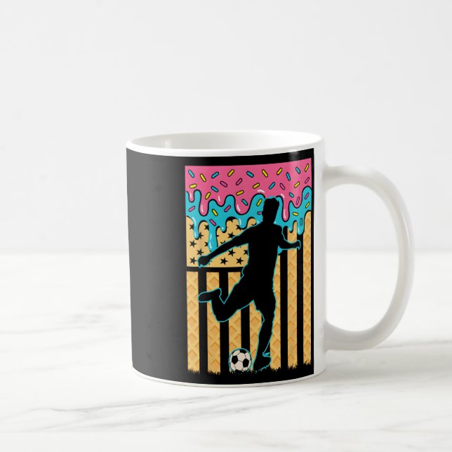 Soccer Ice Cream Drip Boys Youth Players Fan Ameri Coffee Mug (Right)