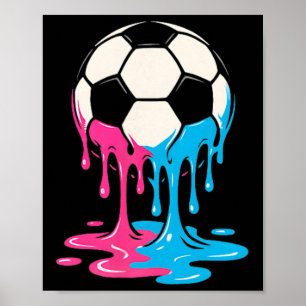 Soccer Ice Cream Drip Boys Youth Players Fan Socce Poster