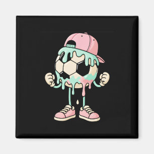 Soccer Ice Cream Drip Boys Youth Players Fan Sport Magnet