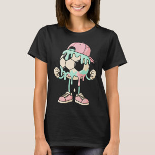 Soccer Ice Cream Drip Boys Youth Players Fan Sport T-Shirt