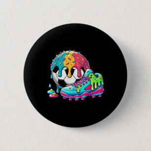 Soccer Ice Cream Drip For Boys Girls Kids Soccer D 6 Cm Round Badge