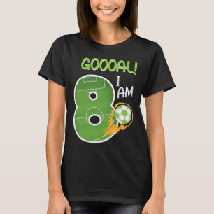 Soccer I'm 8 Years Old Boy Birthday T-Shirt