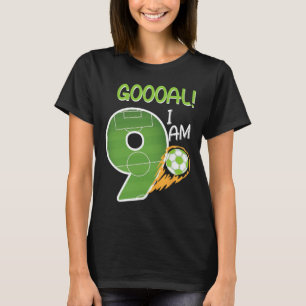 Soccer I'm 9 Years Old Boy Birthday T-Shirt