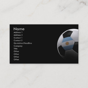 Soccer in Argentina Business Card