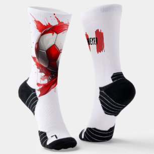 Soccer in Austrian flag colors, name Socks