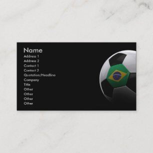 Soccer in Brazil Business Card