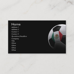 Soccer in Mexico Business Card