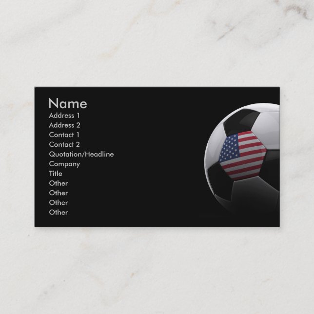 Soccer in the USA Business Card (Front)