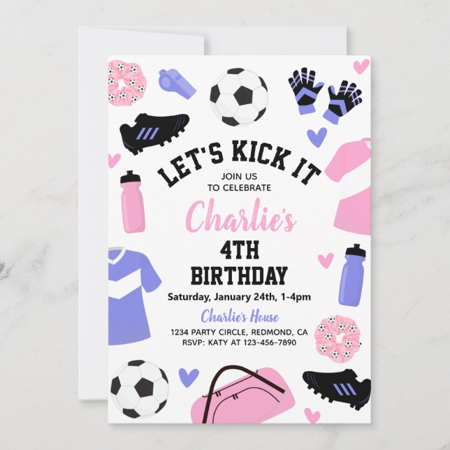 Soccer Invitation | Soccer Party Invitations (Front)