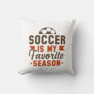 Soccer Is My Favourite Season Cushion