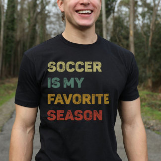 Soccer Is My Favourite Season Retro T-Shirt