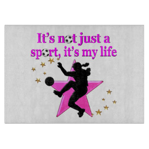 SOCCER IS MY LIFE CUTTING BOARD