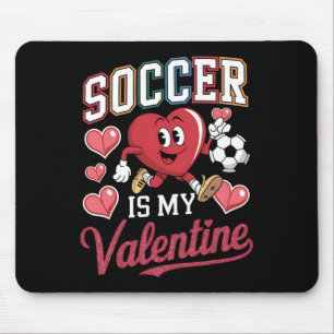 Soccer Is My Valentine Valentine's Heart Playing S Mouse Pad
