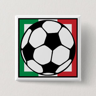 soccer. italia square. 15 cm square badge
