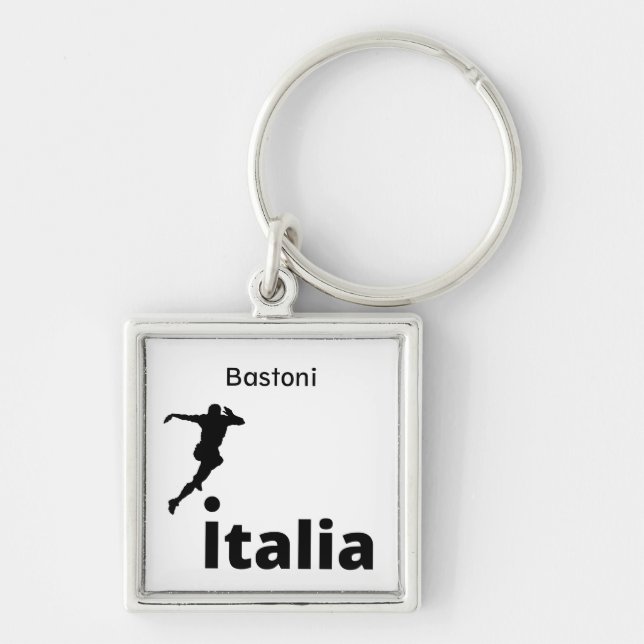 Soccer Italy, customisable  Key Ring (Front)