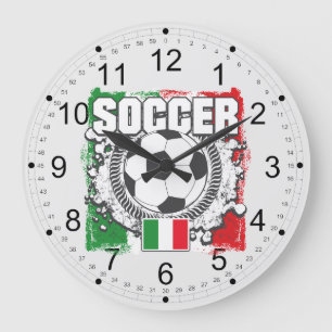 Soccer Italy Large Clock