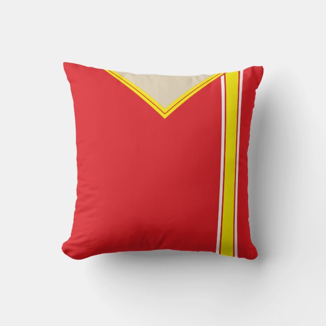 Soccer Jersey Blue Side Stripes Pillow Template (Front)