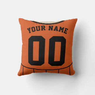 Soccer Jersey Football Shirt Orange Template Cushion