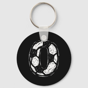 Soccer Jersey Number 0 Sketched Soccer Ll Style Sp Key Ring