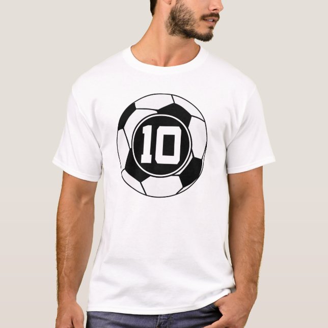 Soccer Jersey Number 10 Gift Idea T-Shirt (Front)