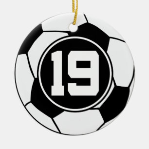 Soccer Jersey Number 19 Gift Idea Ceramic Ornament