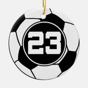 Soccer Jersey Number 23 Gift Idea Ceramic Tree Decoration