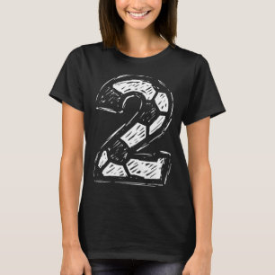 Soccer Jersey Number 2 Sketched Soccer Ll Style Sp T-Shirt