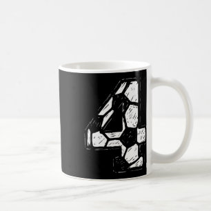 Soccer Jersey Number 4 Sketched Soccer Ll Style Sp Coffee Mug