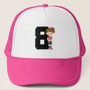 Soccer Jersey Number 8 (Girls) Gift Trucker Hat