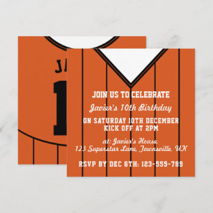 Soccer Jersey Themed Party Invites Template