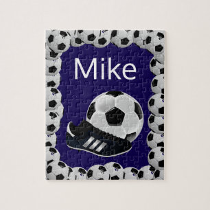 Soccer Jigsaw Puzzle Dark Blue