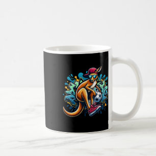 Soccer Kangaroo Urn Street Style With Cap And Shad Coffee Mug