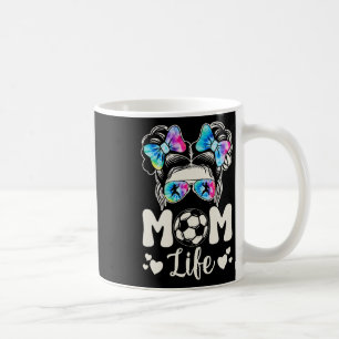Soccer Karate Mum Life Messy Bun Leopard Mothers D Coffee Mug