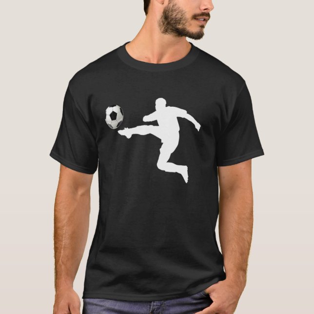 Soccer Kick Goal Silhouette Professional Sports Pl T-Shirt (Front)