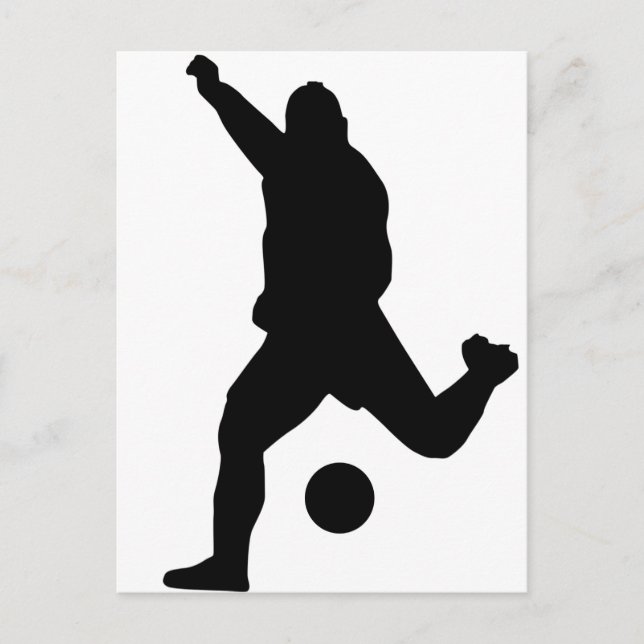 Soccer Kick Silhouette Postcard (Front)