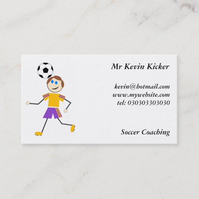Soccer Kids Business Card (Front)
