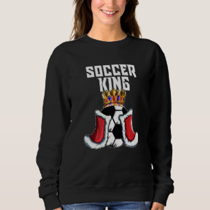 Soccer King With Royal Cape And Diamond Crown Sweatshirt