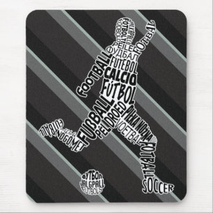 Soccer Languages Typography Mouse Pad